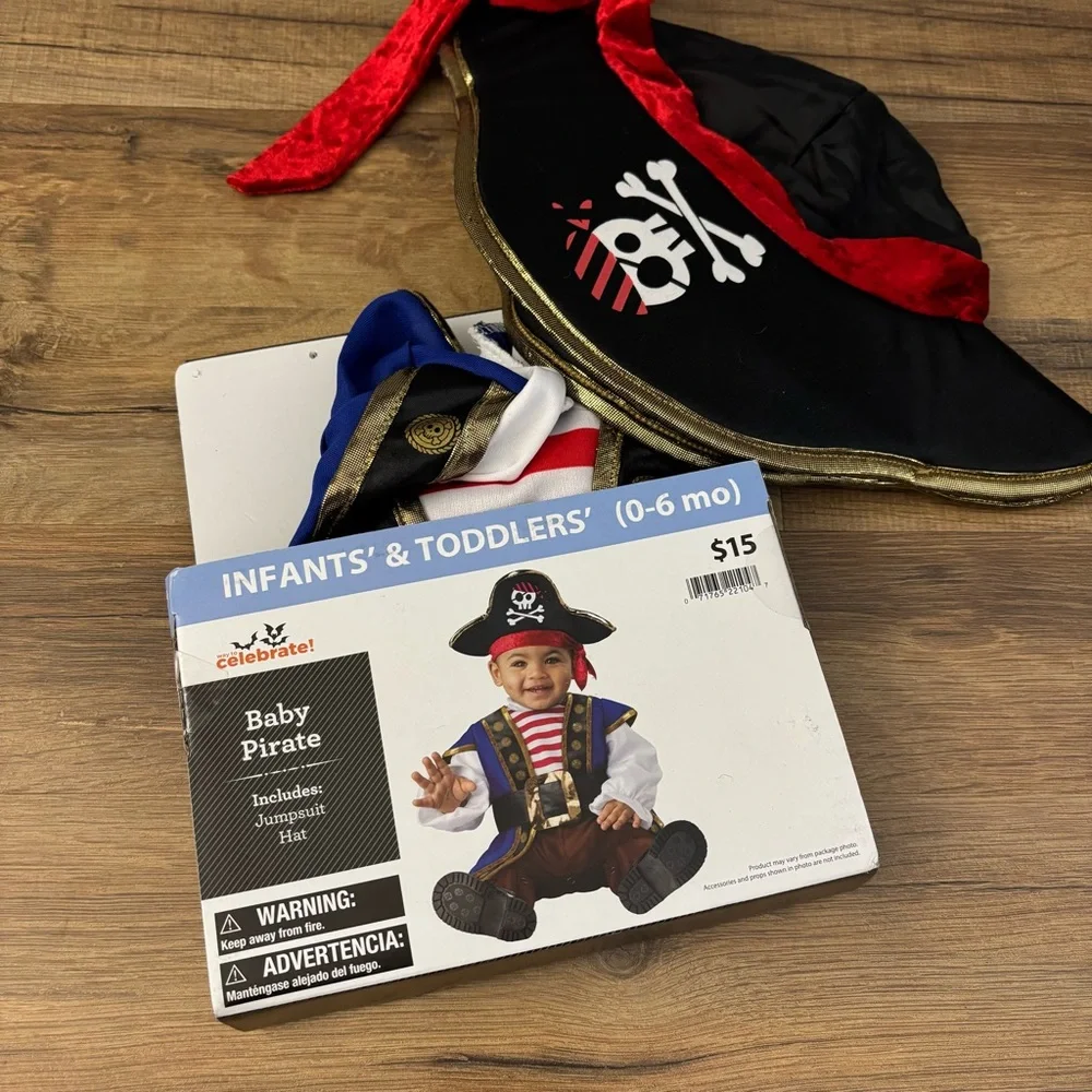Way To Celebrate Baby Infant Pirate Halloween Dress Up Costume